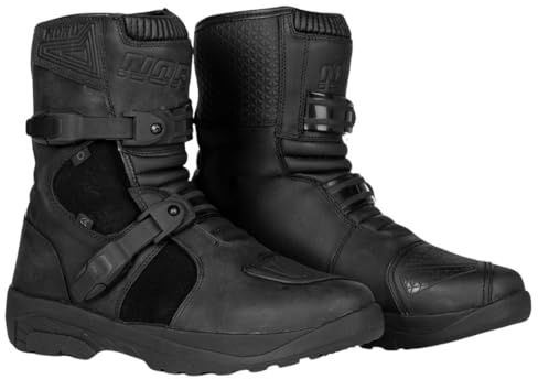 Noru Hakken Adventure Stivali da moto impermeabili, Nero e bianco, 40 2/3 EU