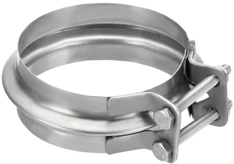 PATIKIL Duct Clamp, 3(80mm) V-Shape Clamp 304 Stainless Steel Pipe Clamp for Ventilation Ducting Dust Collection Chimney Pipe