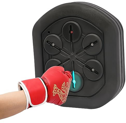 SHZICMY Elektronische Musik Boxmaschine, Wall-Mounted Led Music Boxing Machine mit Bluetooth-Sensor und Handschuhen, intelligente Box Ziel Trainingsmaschine für Erwachsene und Kinder