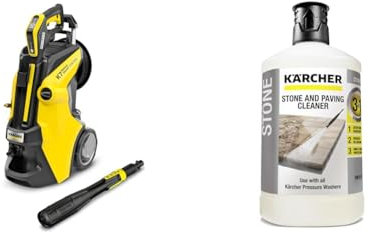Kärcher K 7 Premium Smart Control Pressure Washer, Pressure: max 180 bar, Flow Rate: 550 l/h & 62957650 3-in-1 Stone Plug and Clean - Black