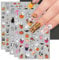 Halloween Nail Stickers, 16 Sheets Self-Adhesive Nail Decal Pumpkin Ghosts Cobweb Nail Art Decoration Design Supplies