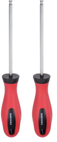 sourcing map 2pcs Ball Head Hex Screwdriver 5mm x 120mm Magnetic Ball End Hexagonal Precision Screw Driver Hex Design Wrench