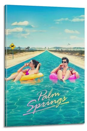 MHEGSNGA Palm Springs Poster, Vintage-Kunst, Raumdekoration, ästhetische Schlafzimmerdekoration, Leinwandposter für Schlafzimmer, 20 x 30 cm, Rahmenstil