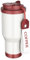 Mug Isotherme Café - Thermos Café 530ml - Tasse Thermos Café en Acier Inoxydable 304, Anti-Fuite, Double Paroi Isolante, avec Paille et Bec Verseur, Idéal pour Boissons Chaudes et Froides (Rouge)