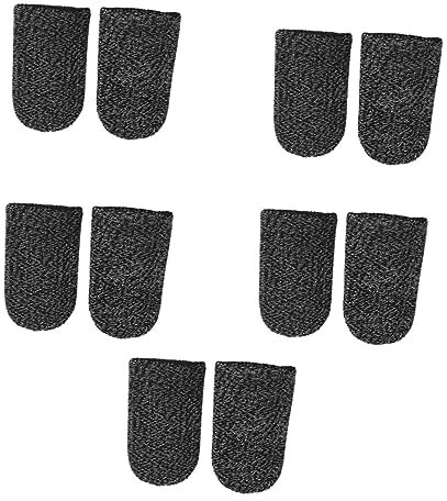VILLFUL 10stücke Teiliges Atmungsaktives Fingerlinge Für Smartphone Gaming Elastische Dünne Touchscreen Fingerabdeckungen in Schwarz Rutschfest Und Komfortabel Für Erwachsene