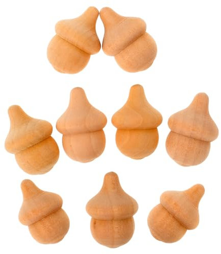 SEWACC 20 Stück Unvollendete Holz-Tannenzapfen Mini-Rohholz-Puppen Handgefertigte Holzfiguren Für Diy-Bastel-Weihnachtsdekoration