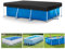 HIGHTQURO Rectangular Pool Cover for Above Ground Pools,Solar Oval Pool Cover Protector with Ground Nails and Windproof Ropes Increase Stability,Waterproof and Dustproof (12x24Ft, Black)