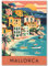 Happymotive Städteposter | Mallorca Retro Poster Vintage | Schlafzimmer Deko Bild im Hochformat | Bilder Wohnzimmer | Kunstdrucke in A2 40x60, A3 30x40, A4 20x30 300g Papier ohne Rahmen