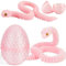 Joycabin 3D Gedruckte Schlange Spielzeug, Ostern 3D Gedrucktes Drachenei Schlangeneier, Easter Schlangeneier, 3D Gedruckte Tiere Spielzeug für Kinder Geschenke Schreibtisch Wohnkultur (Rosa)