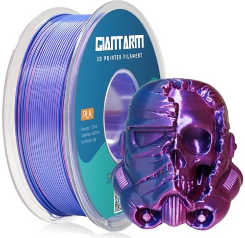 GIANTARM PLA Filament 1,75mm, 1KG Silk Zweifarbig Rot+Blau