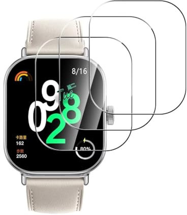 Pollachi [3 Pezzi Vetro Temperato per HuaWei Watch Fit 3,Pellicola Protettiva PMMA2 Durezza 9H,Antigraffio,Senza Bolle,Pellicola Protettiva per HuaWei Watch Fit 3-NERO