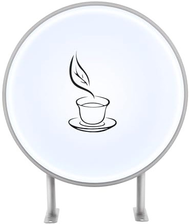 220V LED Aluminiumrahmen Doppelseitige runde Leuchtbox, Leuchtkasten Doppelseitig Leuchtreklame Nasenschild Lichtwerbung, Wasserdicht, für Restaurants Imbissbuden Geschäfte, 50cm