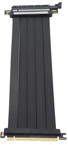 Marhynchus PCIE 4.0 X16 GPU Riser -Kabel Erweiterte EMI -abgeschirmtes Hochgeschwindigkeits Verlängerungskabel für RTX3060/Hochleistungsgrafikkarten ABS Black 1 Pack (250 mm)