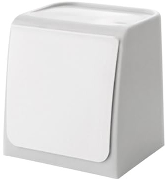 Warmhm Poubelle Murale Mini Avec Couvercle Rabattable Conteneur À Ordures Sans Perçage Pour Cuisine Salle De Bain Bureau Rangement Compact Gain De Place 5.71X4.92X5.83 in