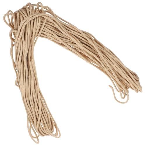 NUOBESTY 25m Khaki 3mm Picture Hanging Cord Rope Braided DIY Hanging String for Photo Frames and Wall Art