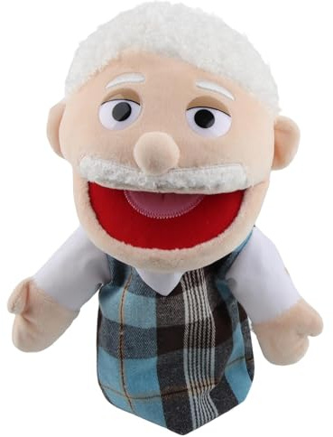 XIMEY Handpuppen für Kinder Beweglichen Offenen Mündern, 12 Zoll Plüsch Handpuppe Plüschtier, Muppets Handpuppe für Bildungszwecke, Interaktive Spiele, Puppentheater, Rollenspiele