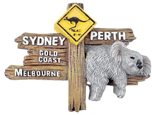Sydney Australia Fridge Magnet Travel Souvenir Resin Wooden Signpost Koala Style Home Decoration Classic Landmark Craft