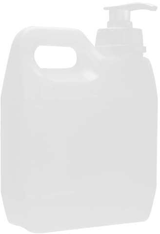 Alipis Flacons-Pompes Vides 1l Anneau Antivol en Hdpe Blanc Lot de 2 Rechargeables pour Lotion pour Shampoing, Lotion, pour Usage Domestique