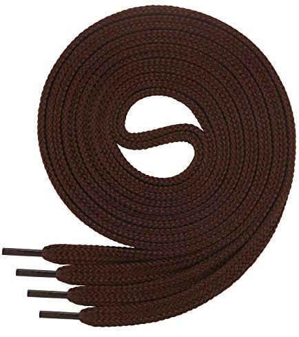 Di Ficchiano 1 Paar SCHNÜRSENKEL dunkelbraun flach 7mm breit für Sneaker Sportschuhe Lederschuhe - flache Schuhbänder sehr reißfest - Shoe Laces Farbe: dunkelbraun 120cm