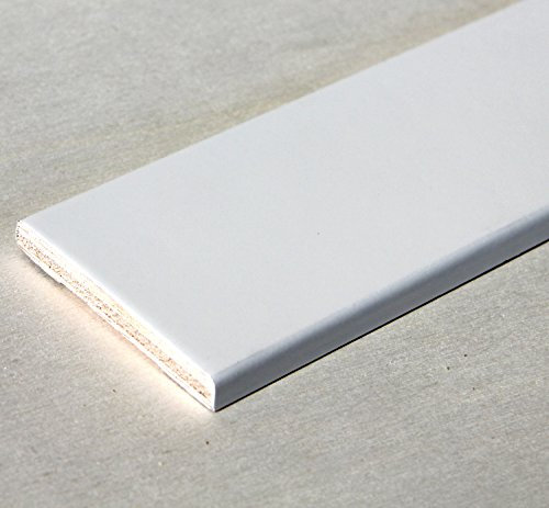 Hobby Legno - Coprifilo Rivestito In Legno Di Tanganica Laccato Ral 9010 mm. 70X10X2250 pz. 5 (Prezzo Per ml. 11, 25)