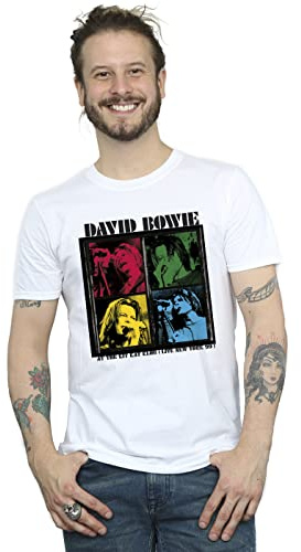 David Bowie Men's At The Kit Kat Club Pop Art T-Shirt White XXXX-Large
