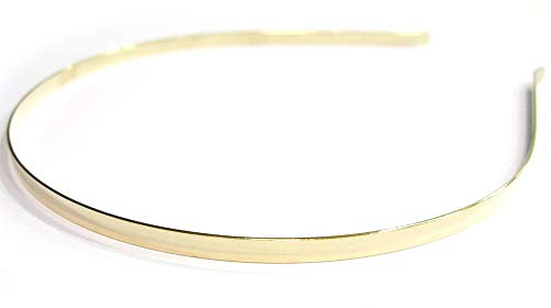 Lot de 5 serre-têtes métal doré 5mm