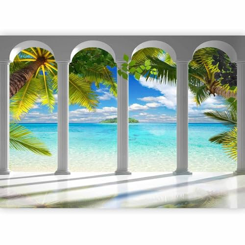 murando Photo Wallpaper Ocean 245x175 cm - Peel and Stick Self-Adhesive Foil Print Wall Mural Tropical c-C-0182-a-a
