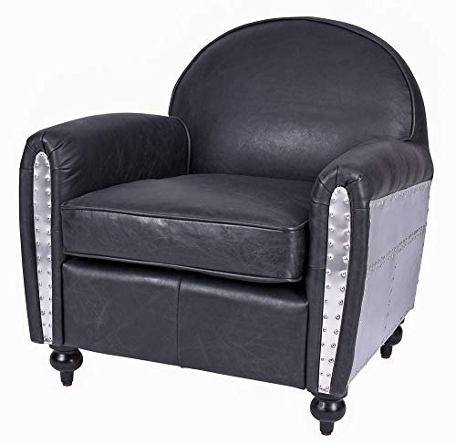 Ledersessel Retro Flugzeug Design Clubsessel Antik Cocktailsessel Armlehnsessel ovl216 Palazzo Exklusiv