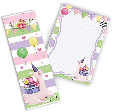 10 Notizblöcke + 10 Lesezeichen Lama Mitgebsel Gastgeschenk beim Geburtstag Kindergeburtstag Hochzeit Taufe (10 Lesezeichen + 10 Mini-Motizblöcke)