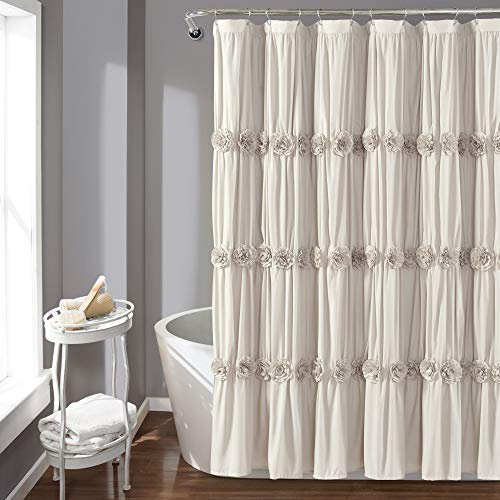 Lush Decor, Darla Rideau de Douche froncé Motif Floral Vintage Chic 183 x 183 cm