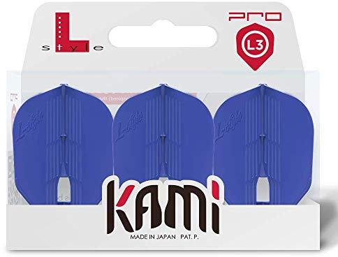 LSTYLE Dart Flights: L3 PRO KAMI Shape - Ultra Flexibel - für Soft Tip und Steel Tip Darts - Blau
