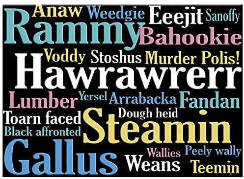 Glasgow Geplänkel Wörter Übersetzt Metallischer Kühlschrankmagnet