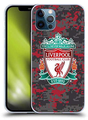 Head Case Designs Officially Licensed Liverpool Football Club Club Colours Crest Digital Camouflage Soft Gel Case Compatible With Apple iPhone 12 / iPhone 12 Pro