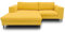 DOMO. collection Ecksofa Modica, Sofa in L-Form, moderne Eckcouch, bodenfreie Couch, Eckgarnitur, Polsterecke 244 x 173 x 83 cm (BxTxH), gelb