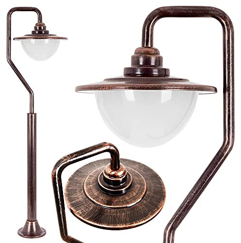 max K O M F O R T E27 Aussen-Standleuchten Wegeleuchte Lampe Gartenleuchte Alt Kupfer Optik klassisch IP44 RUMA-A
