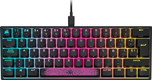Corsair K65 RGB Mini 60% Mechanisch QWERTY Gaming Toetsenbord - Cherry MX Red (CH-9194010-NA), Schwarz