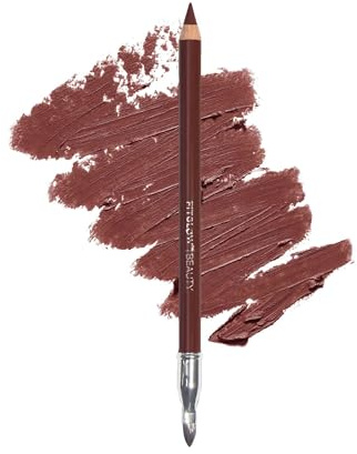 FITGLOW Beauty Vegan Lip Liner Pencil | Long-Lasting Lip Enhancer with Blending Brush | Hydrating Plumping Lip Liner | Smudge-Proof Lip Perfector | Define Shape & Fill | Root, 1.1g