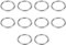 Anillos tóricos de 10 piezas, anillo tórico multifuncional de acero inoxidable 304 de 4x40 mm, anillos redondos soldados para correas, cinturones, bolsos, correa para perros, camping, etc.
