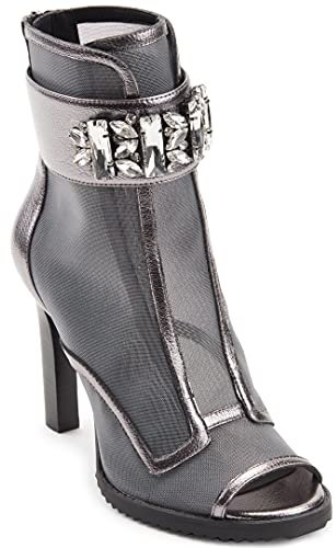 KARL LAGERFELD Damen Blayze Fashion Bootie Mode-Stiefel, Silber, 38 EU