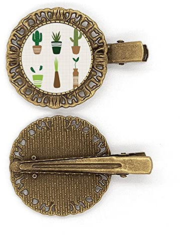 Kaktus Potted Plant Suculents Haarnadel Haarschmuck Brosche Haarklammer Barrette