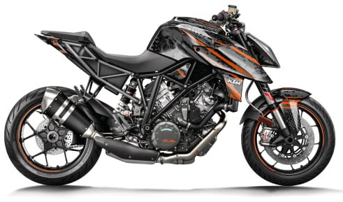 ARider Dekor für KTM Super Duke 1290 R (2017, 2018, 2019) | Aufkleber und Grafik Kit (Orange)