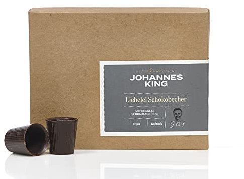 Schokobecher aus Zartbitterschokolade - 12 Stück