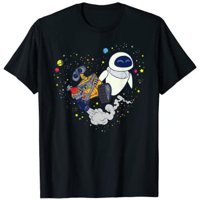 Disney and Pixar’s Wall-E and Eve Planetary Heart T-Shirt