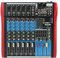 Micfuns M6 Professioneller DJ Audio Mischpult Soundbar-Konsole mit USB/MP3/Bluetooth Bühnen Live Mischpult Eingebauter digitaler Effekt Mischpult Musik Mixer 7 Kanal Mixer +48V Power