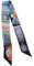 JERLA Schal aus 100% Maulbeerseide, Haarband, Handtaschengriff, Krawatte, Schal, Halstuch, Schal für Damen, Armored Warrior Black, 33.5×1.97