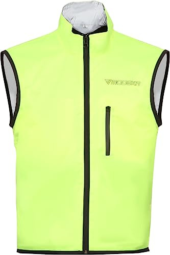 Modeka Gilet de sécurité réversible Double Eye - Pour moto - Pour jour et nuit - Taille L