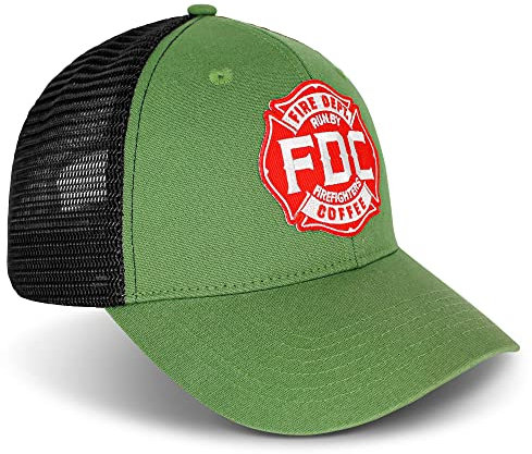Fire Department Coffee, Olivgrüner Hut Malteser-Kreuz Logo Snapback, Olivgrün, Einheitsgre