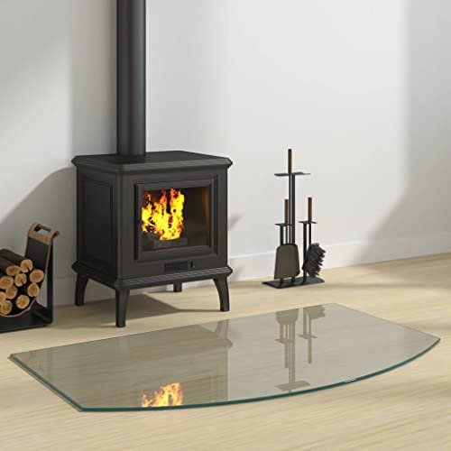 APCSA Hardware - Placa de cristal para chimenea (100 x 60 cm), diseño de chimenea