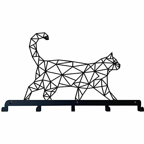 Porte-manteau mural, cintre mural en métal, porte-manteau en métal chat, cintre mural, décoration de la maison, porte-chapeau, porte-clés, patères d'entrée, étagère en métal, patère, 60x38cm