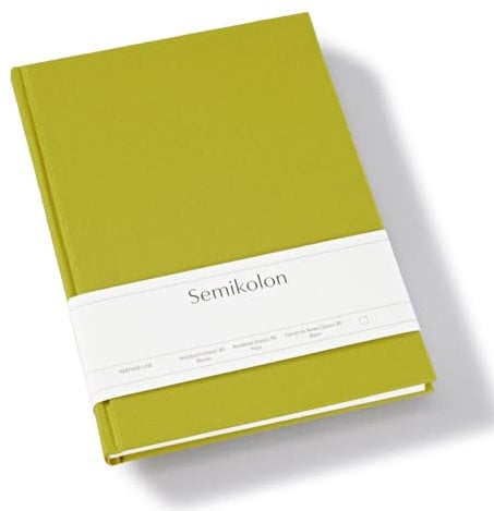 Semikolon 370055 Notizbuch Classic B5 blanko - 176 Seiten, cremeweißes Papier - Lesezeichen - matcha hell-grün